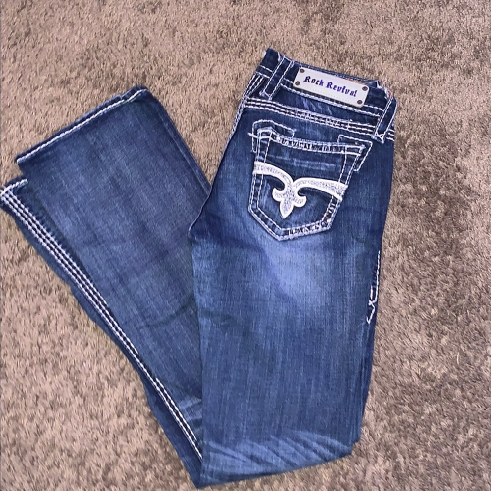 Women’s rock revival bootcut jeans size 25